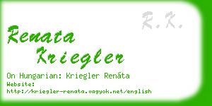 renata kriegler business card